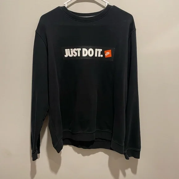Nike Do It Crew Sweater Black Size Large - Picture 7 of 8